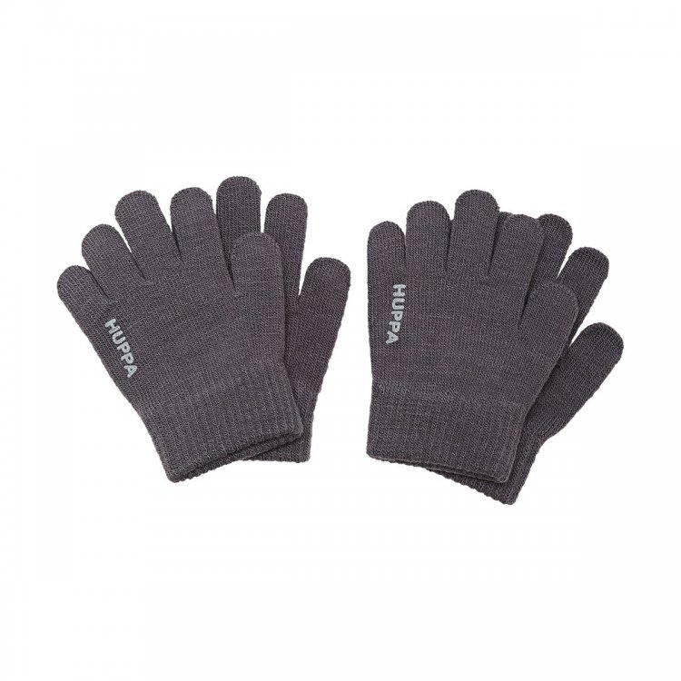 Вязаные перчатки LEVI 2 пары (серый с темно-серым) 57404 Huppa 82050002 00118 
