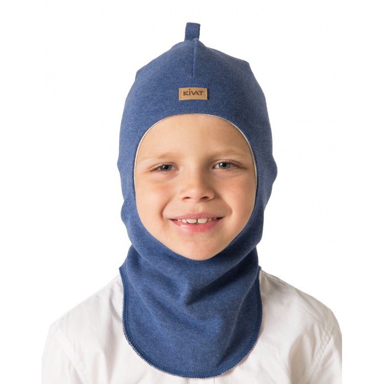Kivat Шапка-шлем хлопковый (светло-синий)