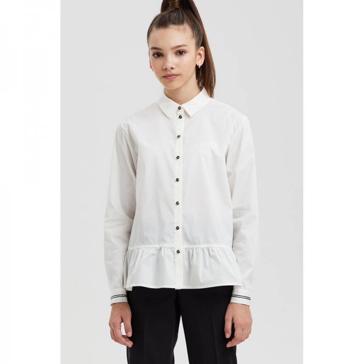 Блузка-рубашка свободного кроя (молочный) 50723 Silver Spoon SSFSG-029-23015-201 