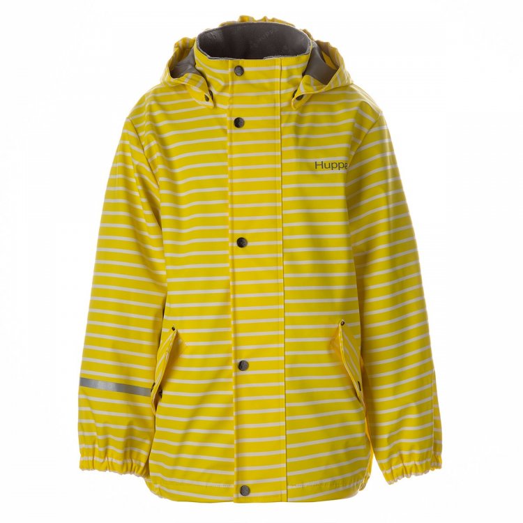 Куртка-дождевик прорезиненная на флисе JACKIE  (желтый в полоску) 81497 Huppa 18130000 00102 