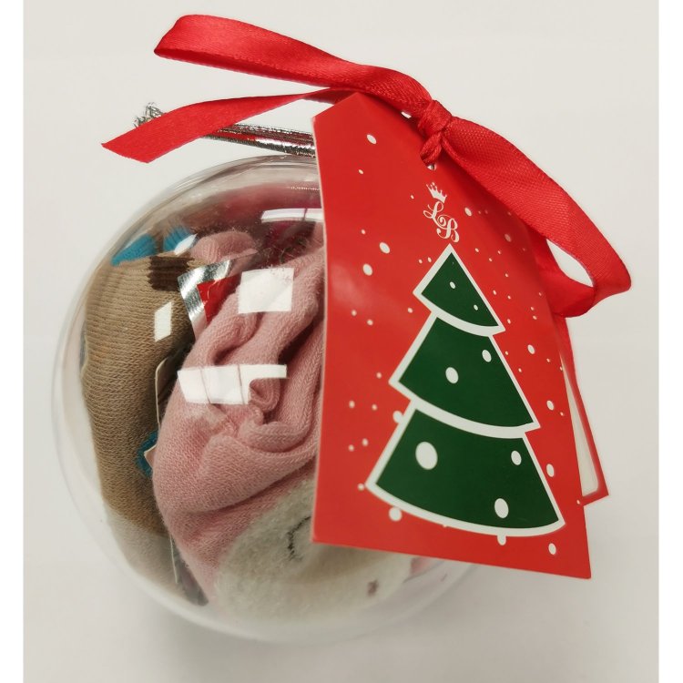 Фото 3 Подарочный шар с носками (розовый, бежевый) 112172 LB LB 402