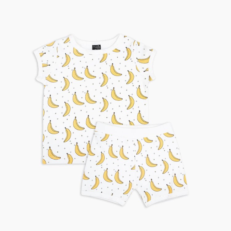 Пижама Mjolk Бананы (белый с принтом) 111486 Mjolk 95 291 