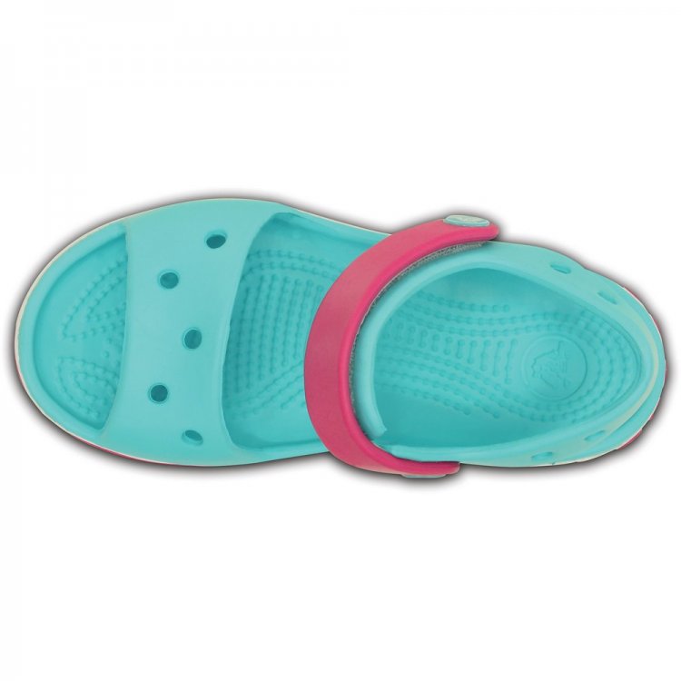 Фото 3 Сандалии Crocs Crocband Sandal Kids (голубой с розовым) 46724 Crocs 12856-4FV