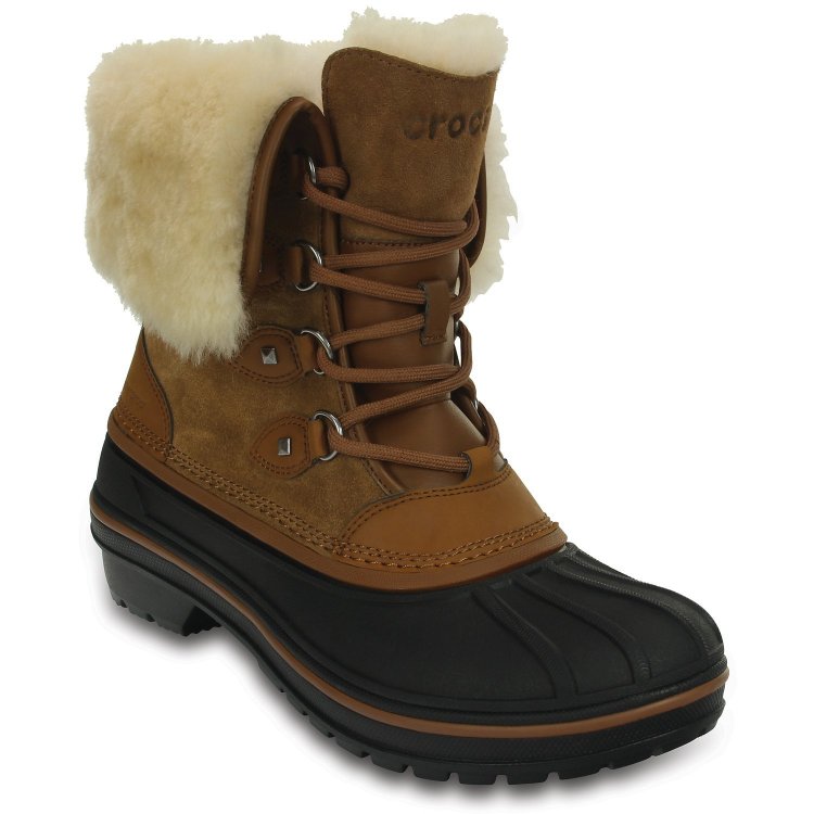 Crocs Ботинки женские AllCast II Luxe Boot W (коричневый)