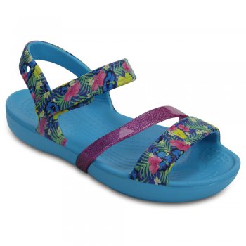 Crocs Сандалии Crocs Lina Sandal (голубой с розовым)