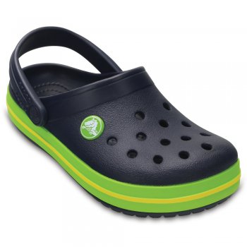 Crocs Сабо Crocband Clog (синий с зеленой полосой)