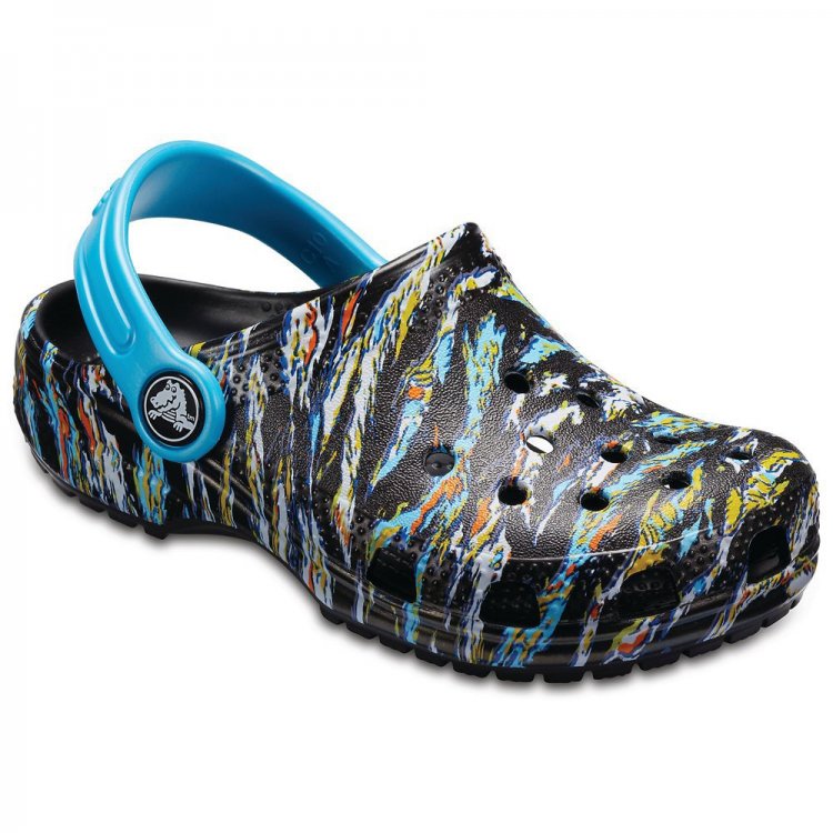 Сабо Classic  Graphic Clog (синий с принтом) 46683 Crocs 204816-001 