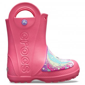 Фото 3 Сапоги Crocs FL Creature Rain Boot (розовый с единорогом) 48152 Crocs 205350-6NP