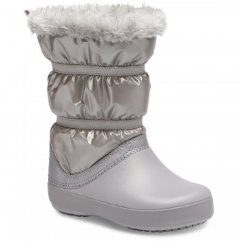 Crocs Сапоги LodgePoint Metallic Winter Boot (серебристый)