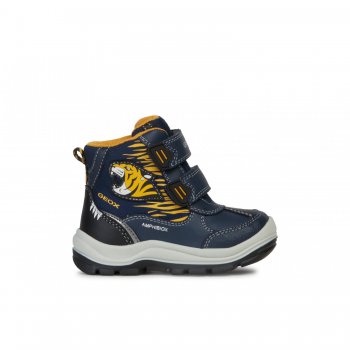 Ботинки Flanfil с огоньками (синий с желтым) 49367 Geox B943VA C0657 