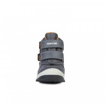 Фото 3 Ботинки Flanfil с огоньками (серый с оранжевым) 49368 Geox B943VA C9A2T