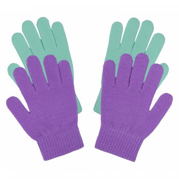 Icepeak Перчатки 2 пары (фиолетовый с бирюзовым)