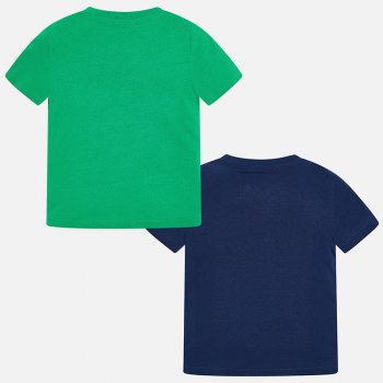 Фото 2 Комплект из 2-х футболок (синий с зеленым) 48949 Mayoral 3044 44