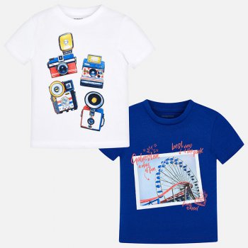 Mayoral Комплект из 2-х футболок (синий с белым)