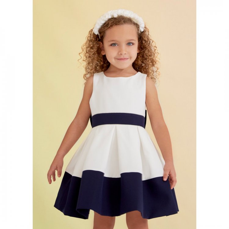 Платье (белый с синим) 100429 Abel&Lula 5046 2 