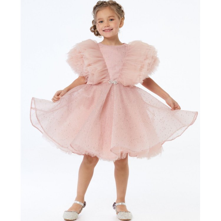 Платье с пышными рукавами (розовый) 112751 Choupette 1514 43 