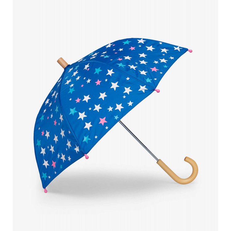 Зонт, меняющий цвет под дождем (синий со звездами) 85768 Hatley F21GSK021 