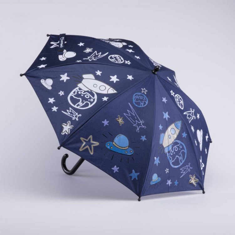 Зонт, меняющий цвет под дождем (темно-синий космос) 118765 Kotofey 03707072-00 