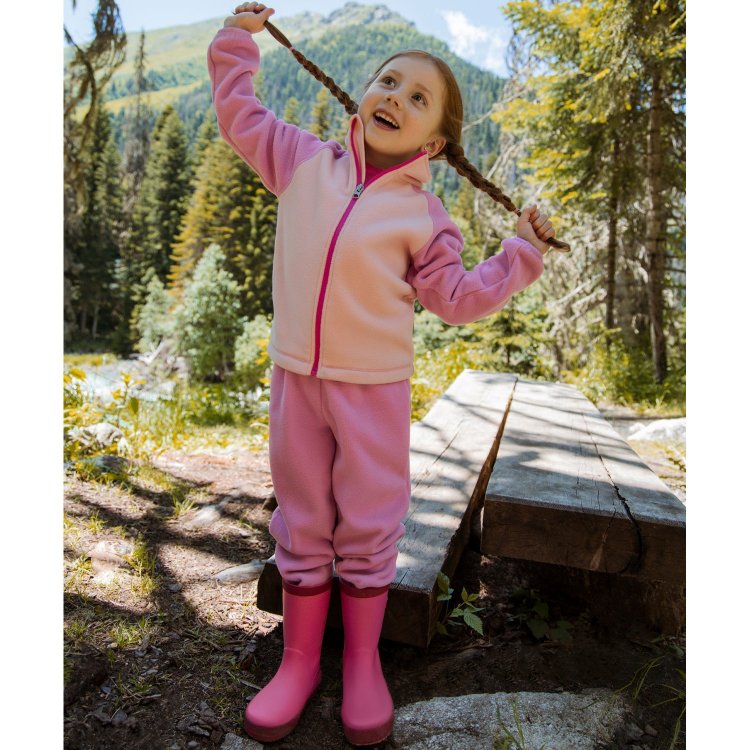 Lassie Флисовый детский костюм Saarni (розовый)
