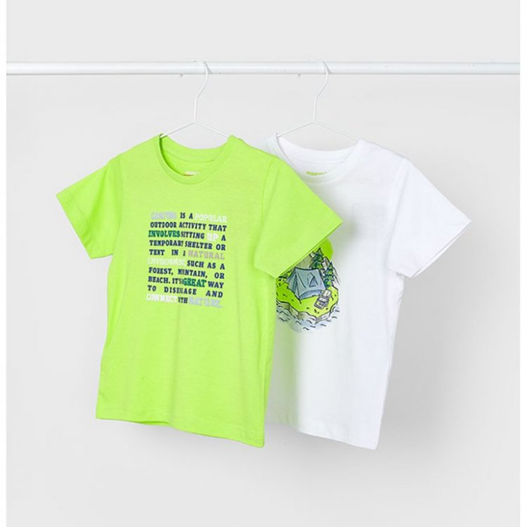 Комплект из 2 футболок (зеленый с белым) 113687 Mayoral 3005 49 