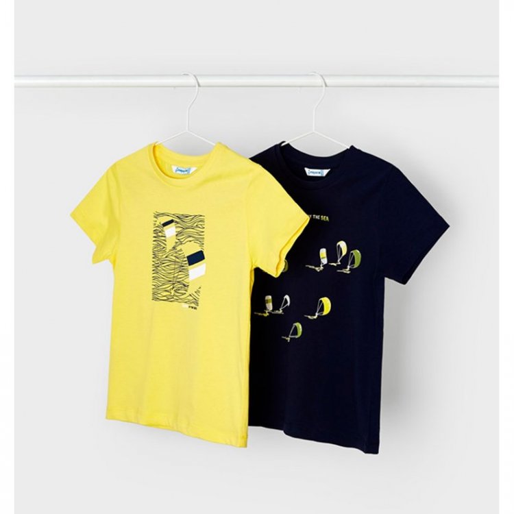 Комплект: 2 футболки (темно-синий/желтый) 98774 Mayoral 3022 13 