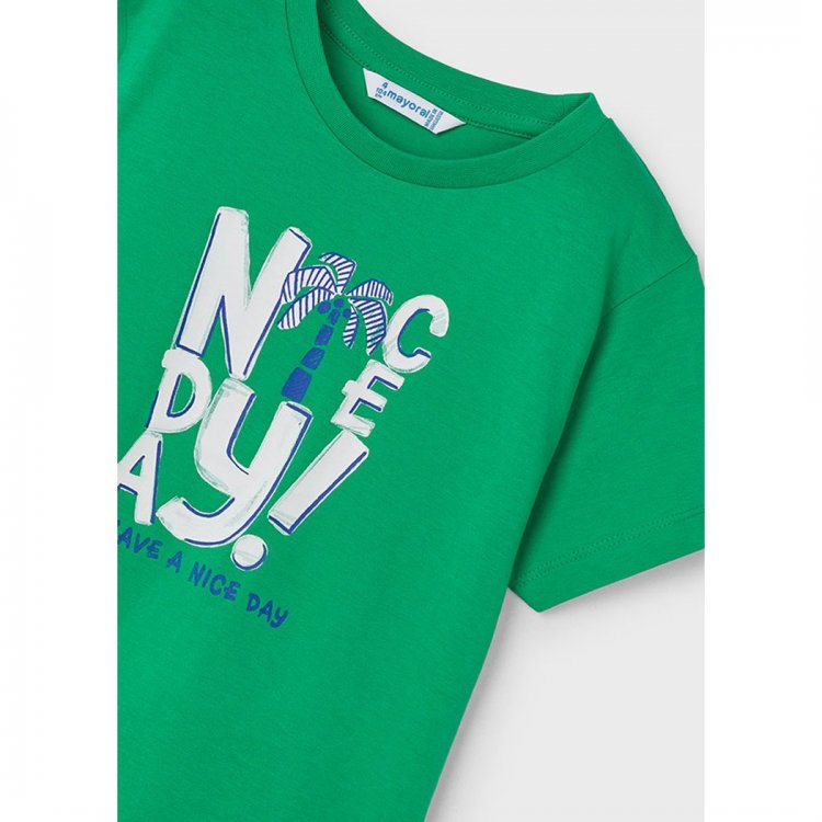 Фото 4 Комплект: 2 футболки + шорты (зеленый, белый, голубой) 113810 Mayoral 3608 26