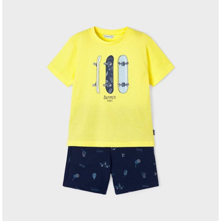 Комплект: футболка, шорты (желтый/темно-синий) 99014 Mayoral 3676 61 