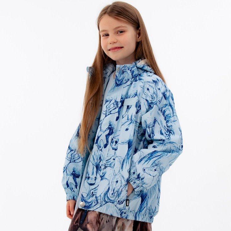Molo Детская демисезонная куртка Waiton
 Sky Blue Horses (голубые лошади)