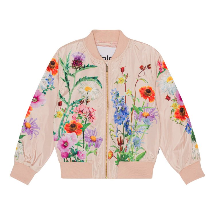 Куртка-бомбер Haliva Growing Wild (розовый с цветами) 115058 Molo 5S24M310-3465 