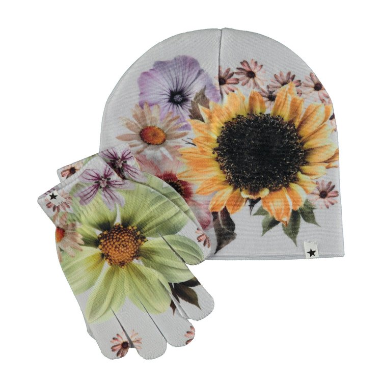 Комплект: шапка, перчатки Kaya Retro Floral (разноцветный) 107041 Molo 7W23S903 3366 