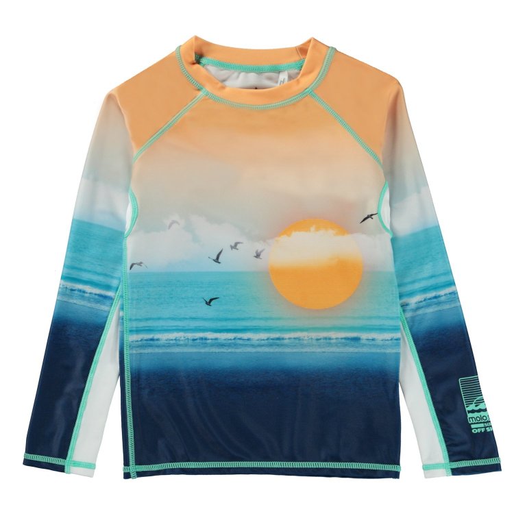 Футболка для плавания Neptune LS Sunset Beach (разноцветный закат) 112853 Molo 8S24P204-3416 