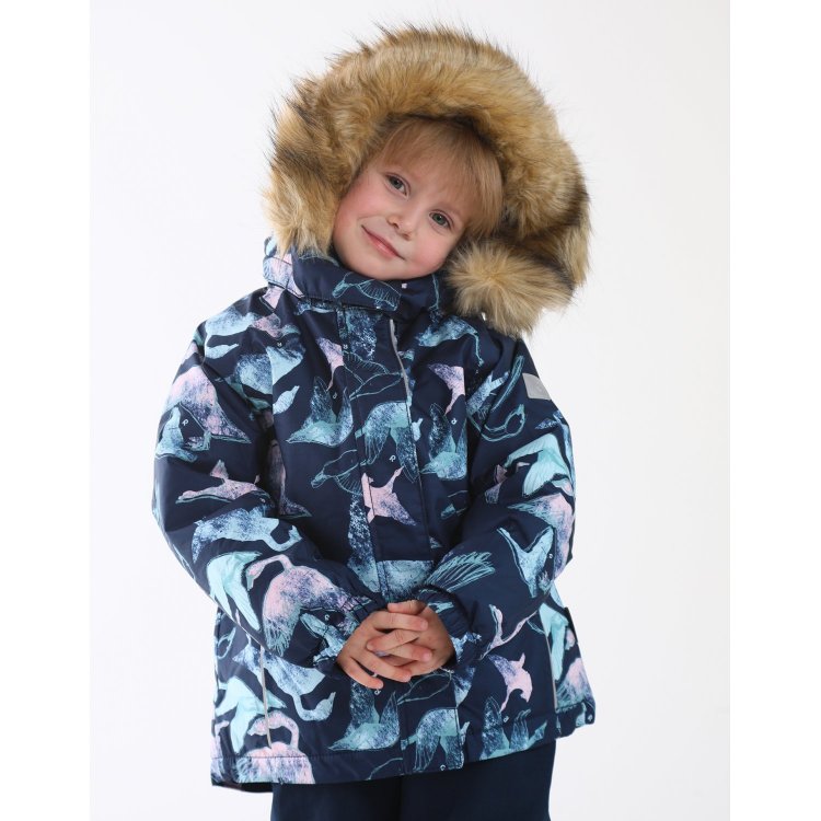Reima Зимняя куртка для девочки Reimatec
 Kiela (синий с принтом)