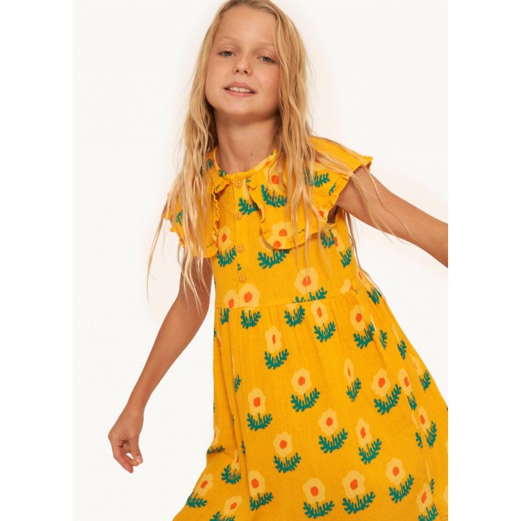 Платье (оранжевый с цветочным принтом) 103938 Tinycottons SS23-124 L01 